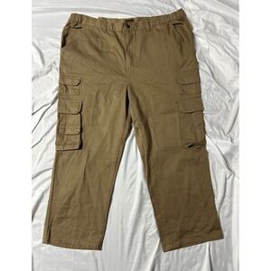 Boulder Creek Ranger Cargo Pants Mens 46x30 Big Khaki Brown Rugged Cotton NWT
